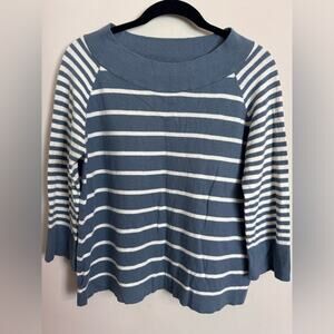 Thought Blue & White Striped Sweater Women’s Large